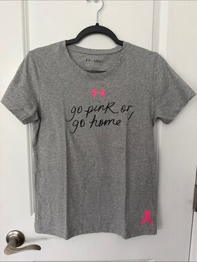Under Armour Gray T-Shirt with Hot Pink Accents